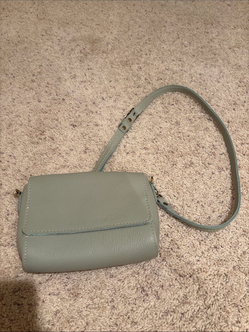 Portland Leather Sage Green Crossbody Bag